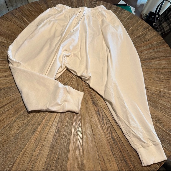 Pants - NWOT medium 100% linen harem pants cream off white ivory womens mens joggers